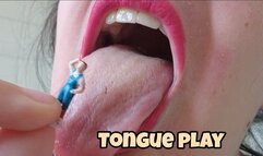 Giantess Tongue Play with Tiny Man – Mouth Fetish, Tongue Fetish, Licking and Wet Sounds in Extreme Close-Up