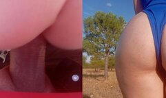 Outdoor Farting while Anal Fuck , Blowjob and Cum on my Ass