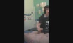 Beautiful Japanese college girl uses her hands and feet to make a masochistic man cum3