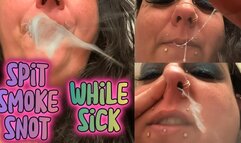 Malory Knox Gives You Her Nasty Flu – Phlegm, Smoke & Coughing Straight in Your Face