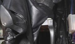 Smoking domina in front of her st andrews cross 2