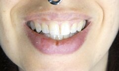 Open Mouth Vape Exhale Lots of Smoke and Teeth!