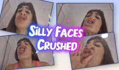 The silly faces of Alesia stretched out on glass