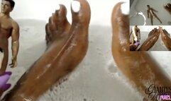 Tiny Sank In Bath Tub - Neighbor Caught Peeping At A Giantess Having Her Bath, Water Play