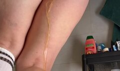 Extremely wet pissed panties POV