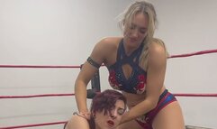 Blonde beats down red head