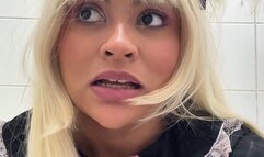 Public Toilet Farts at Cosplay Con – Gassy BBW in Costume