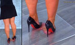 215 Lucy Split Cam - Goddess Amber & Miss Lucy - Crushing The Cum From Your Balls Under Plexiglass & Our Hot Louboutin Heels - Cock Face Trample Trampling CBT Ballbusting Shoejob