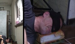 face trample wearing fashion flat sandals by Alice (two cameras)