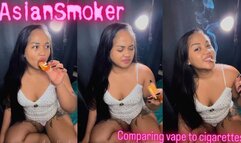 Comparing vape to cigarettes