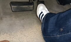 Evalynn Driving in Adidas and Jeans 2