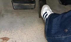 Evalynn Driving in Adidas and Jeans 3