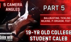 19-Year Old College Twink Caleb Gets No Mercy Tickled, Ballbusted, and Post Orgasm Milked (Part 5)