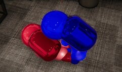 Among us FUTA Blue and Red Fuck each other Doggystyle, Riding, Missionary, Titfuck