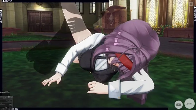 3D HENTAI Konno Yuuki Gets Fucked In The Yard An