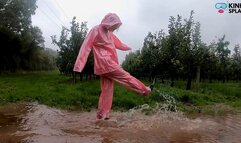 Lucy's Transparent Rainwear & Outdoor Public Pussy Tease - MP4