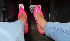 Pink Heels Pedal Pumping