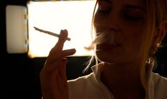 Eve and the Timeless Elegance of Smoke - slow motion - Backlit lighting - Eye contact