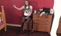 Sophie Selfie Feet On Face With Tights