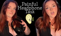 Painful Headphone Task - Torment Hurt Headphones Painful Slave Training Verbal Humiliation Degradation Tasks Loser Beta Bitch