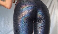 Black Shimmer Shiny Legging Ass JOI (mkv)