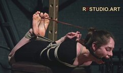 Elisara - Tall Hottie Struggles in a Tight Reverse Prayer Hogtie (FULL HD MP4)