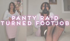 “Panty Raid Turned Footjob” [BONDAGE + FOOTJOB]