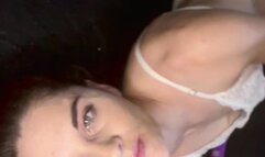 smoking in my bed in my new lingerie