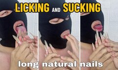 C4SBondage25 Licking And Sucking Long Natural Nails | LINH'S LONG NAIL | CRAZY ABOUT LONG AND NATURAL NAILS