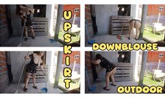 UPSKIRT AND DOWNBLOUSE - CLEANING OUTDOOR
