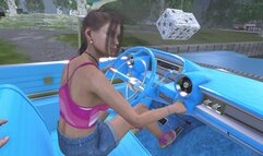 Caddy Convertible Cranking Template - 1980's Aubrey in Wedge Sandals 1080p