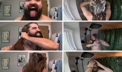 Combo Video Long Hair Big Mouth Morning Shower Routine 4K