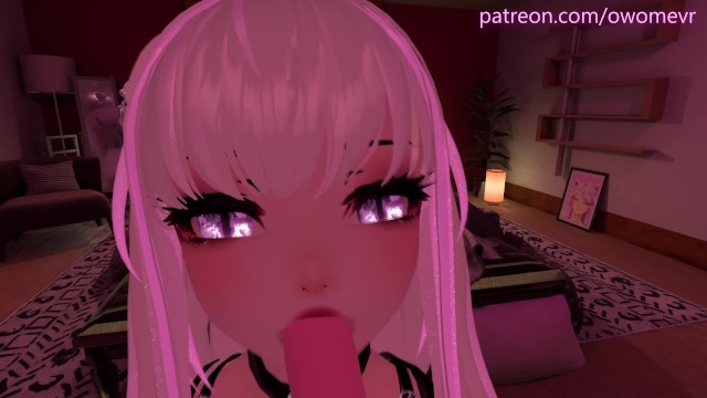 Hentai Pov Blowjob Porn - Beautiful POV Blowjob In VRchat - With Lewd Moaning And ASMR Noises [VRchat  Erp, 3D Hentai] Porn Video