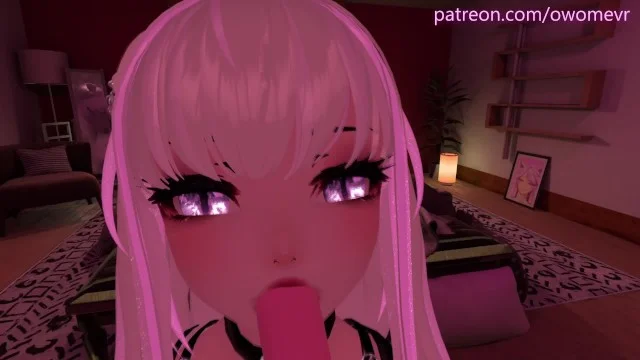 640px x 360px - Beautiful POV Blowjob In VRchat - With Lewd Moaning And ASMR Noises [VRchat  Erp, 3D Hentai] Porn Video