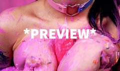 Frosting Covered Goth Slut Fucks her Tight Pussy PREVIEW