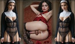 SWALLOW SHEMALE CUM FOR GODDESS FAITH - CHEAP LOSER PRICE