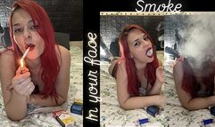 Breathe in the smoke from my Marlboro - Thick red lips