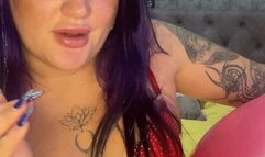 Val ride on big balloon