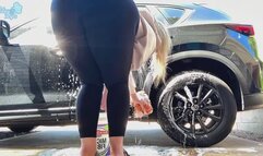Just an Aussie girl washing her car in the front yard.. and farting..