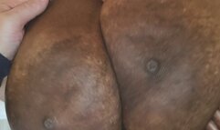 Fat black huge tits Tittyfuck Cumshot Doreen 52LL pov