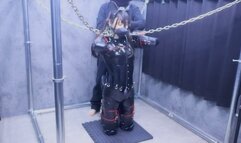Latex humanoid dog kneeling position training
