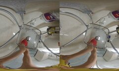 ANNA trampled the dwarf FARTING on her buttocks at 180 degrees in 3D VR.