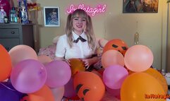 Step-Sister Busts Your Balloons Over Thanksgiving Break - POV - Balloon Pop Fetish - Nail Pop - Mass-Pop Balloons - Inflatagirl