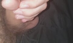 Clothed Male Jerking Off His Big Dick