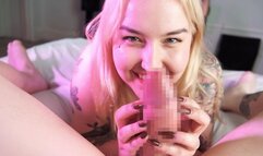 Dick slapping blowjob with Miss Audrey Brynn ends in denial