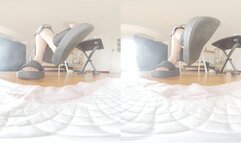 3DVR XINGGAN black thick-soled sandals humiliate the trampling dwarves 1