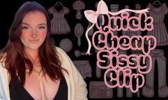 Quick Cheap Sissy Clip - Sissification Goddess Worship Verbal Humiliation Degradation Big Tits Titties Tit Worship