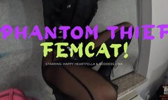 Phantom Thief Femcat! Starring: Happy Heartfella & Goddess Fina - Femcat tracks down the man who stole her ring, ties him up, and escapes - Male Bondage Tape gagged Tegaderm Gag Talk Femdom