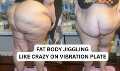 Fat Body Jiggling Like Crazy on Vibration Plate