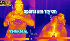 Sports Bra Try-On, Boob Bounce Tests, Naked Twerk Tease THERMAL POV (4K Landscape)